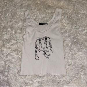 brandy melville skeleton tank